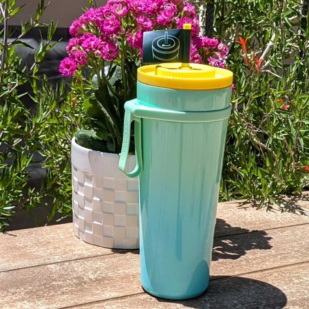 NWT Starbucks Summer 2025 Ocean Green Blue SS Carry Loop Leak Proof Tumbler - Picture 2 of 8
